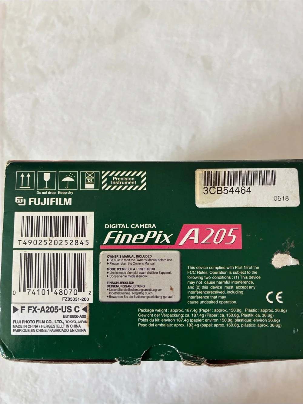 Vintage Fujifilm FinePix A205 Digital Camera w Box Charging Cable Works no Card